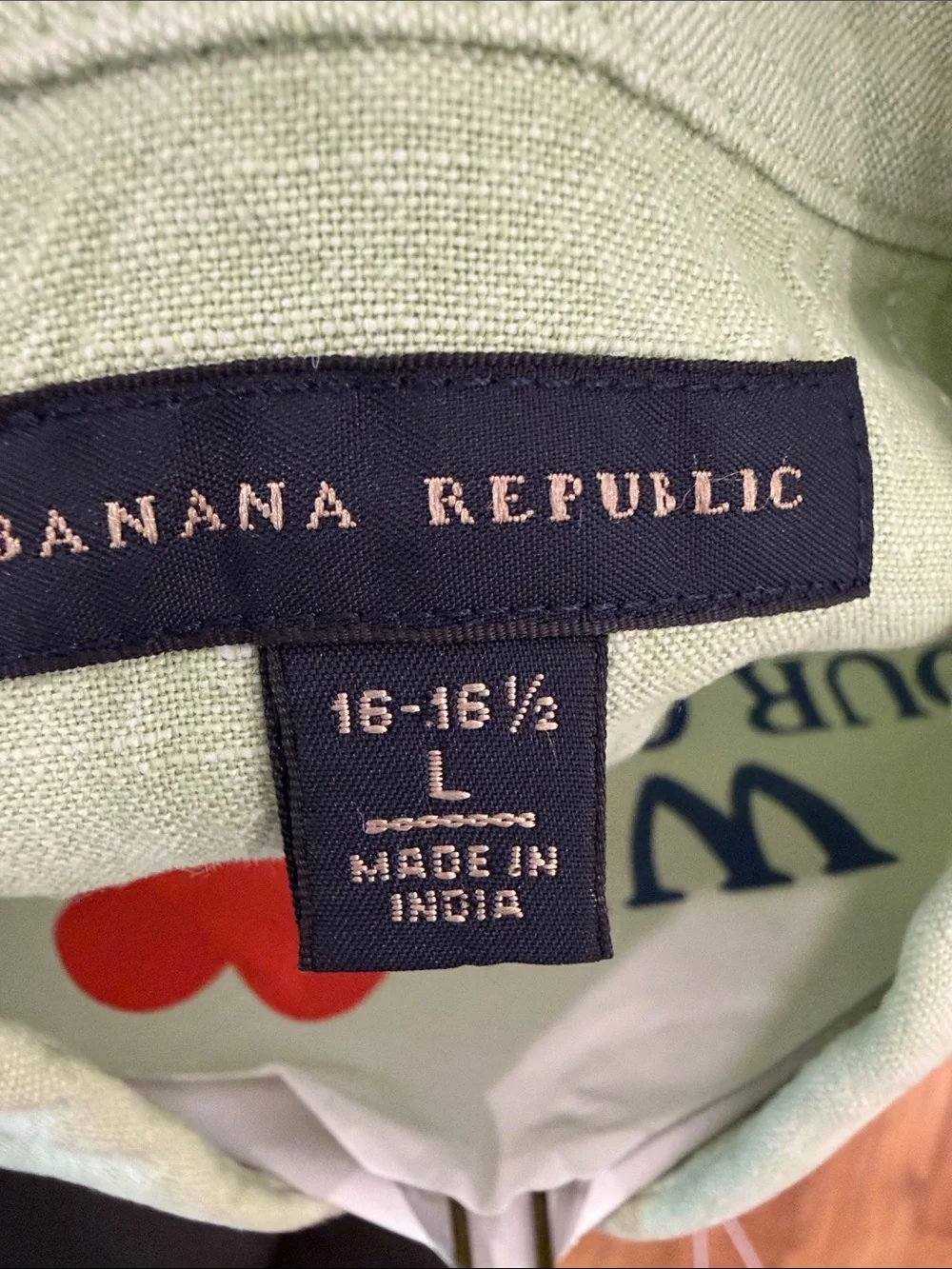Banana Republic Sage Green Long-Sleeve Linen Button-Down Shirt